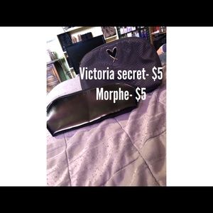 Morphe and Victoria Secret makeup bags